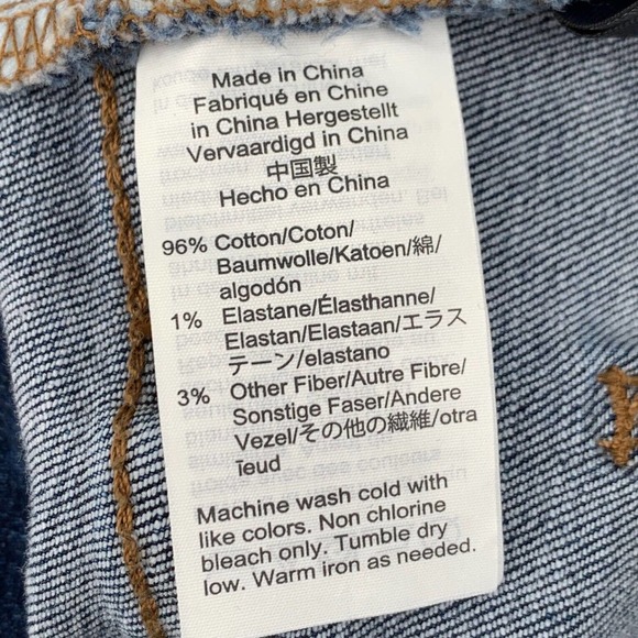 Madewell‎ Size 26 Stretch Denim Pegged Skirt Cutout Edition Raw Hem Medium Wash - Picture 8 of 9